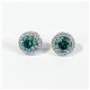 6.00 KT Blu Trattato Diamante Borchie Ottimi Splendere & Luster Certificato