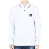 Stone Island Stone Men's Compass Logo Patch Cotton Long Sleeve Polo [U]