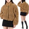 Isabel Marant Anastasia Teddy Cropped Jacket MA0382FA C1A01E 50CM 125704531 [U]