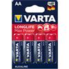 VARTA Longlife Max Power AA 4 pezzi, 1,5V alcaline