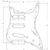 Set battipenna Performance Ready SSS per chitarra elettrica stile ST verde