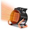 VEVOR Riscaldatore per Serra, Riscaldamento Rapido PTC 2000 W Ventola Riscaldatore Elettrico Portatile di Piccole Dimensioni, Protezione da Surriscaldamento, a 3 Velocità, per Serra, Stanza dei Fiori