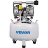 VEVOR Compressore d'Aria Senza Olio Ultra Silenzioso da 6,6 Galloni, Compressore Silenziato, Compressore d'Aria 850 W, Rumorosità meno 48 dB, Compressore d'aria Portatile Senza Olio Verticale