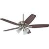 Hunter Ventilatore da Soffitto con Illuminazione Builder Plus Nichel Lampada 132 CM
