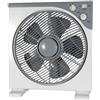 Cornwall Electronics Ventilatore Box Fan 40cm 45W 3 Velocità Timer 60 Min Oscillante