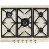 SMEG SRV876POGH PIANI COTTURA A GAS 70CM 5 FUOCHI GRIGLIE SMALTATE PANNA