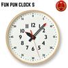 Lemnos Fun Pun Clock S Natural YD14-08 φ254 mm x D48 mm parete Giappone F/S