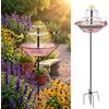 Fontana bagno uccellino solare con supporto per decorazione giardino esterno cor