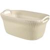Curver Cesto per biancheria Curver 40L crema con manici rinforzati Knit 228393