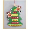 EURONATALE CALENDARIO AVVENTO FELTRO ALBERO CON RENNE 70 CM. DECORI