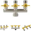 Valvola Gas Doccia Bagno 3 Vie 4 Vie Ottone per Idraulico Flessibile e Controllo