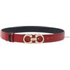 Salvatore Ferragamo Women's Double Gancini Reversible Belt 23 A565 52475895 [U]