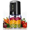 Cozary Tritatutto Elettrico 300W - 3-in-1 Robot da Cucina & Affetta Cipolle con Bicchiere Graduato 500ml, 2 Velocità, 4 Lame in Acciaio Inox, per Cipolle, Erbe, Carne, Nero