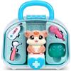 Little Live Pets Ouchies - Kit da veterinario di cocco, giocattolo interattivo, guance luminose, accessori e set da 16,7 cm, diagnosi e cura, + 20 suoni e reazioni, gioca all'infinito