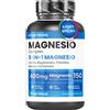 Vitastrong. MAGNESIO COMPLETO 400MG 5 IN 1 MAGNESIO BISGLICINATO E CITRATO SUPPLEMENTO ALIME