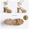 OK SANDALI DONNA tacco Lacci Alla Caviglia Schiava Outlet VV