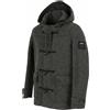 REPLAY Herren Mantel M Grigio Melange Dufflecoat In Lana Misto Con Cappuccio