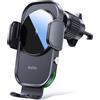 Auckly QI 15W CARICATORE WIRELESS AUTO SUPPORTO TELEFONO NERO CON BLOCCAGGIO MAGNETICO