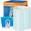 Kit riparazione piscina, nastro adesivo subacqueo PVC 10x250cm, ripara perdite