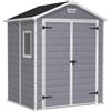 Keter Casetta Manor 6X5 Dd Grigia In Resina Cm 185 x 152 x 226 H