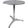 LulloStore Tavolo Tondo in Alluminio Piano Acciaio Tavolino Bar Mod. Club cm Diam. 60x70h