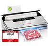 Bonsenkitchen Macchine Sottovuoto Alimenti, 5 M Argento e 1 rotolo + 5 sacchetti