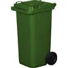 IMJ-Global - Bidone Spazzatura Esterno 120 Litri PN-EN 840, Secchio Spazza Verde
