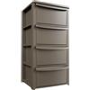 Art Plast - Cassettiera bassa con 4 cassetti 39 x 38,5 x A 80,5 cm - Marrone - M