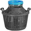 Home 1900115 Damigiana Vetro Bocca Larga Cestello Plastica 15 Litri