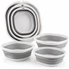 Home in Smart Bacinelle Pieghevoli Salvaspazio Set 3 Pezzi - Catino Bucato Pieghevole in Silic
