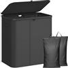 Lifewit Cesto Biancheria Sporca 2 Scomparti, Cesta Panni Sporchi con Sacch 145 L