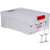 Sundis Glass Store, scatola portaoggetti bicchieri, in plastica 27L Trasparente