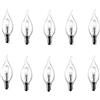 Set 10 Pezzi Lampadina Alogena Candela Colpo Di Vento E14 42W 230V sus