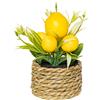 Albero di Limone Artificiale 15 cm in Vaso per piccolo Plastica per MINI Pianta
