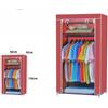 Armadio Guardaroba Tessuto Tnt 60x45x150cm Cabina Appendiabiti Acciaio dfh