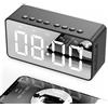 Sveglia Orologio Bt506 Specchio Radiosveglia Digitale Lcd Led Bluetooth Aux Usb