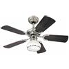 Westinghouse Lighting 72415 Ventilatore A Soffitto Per Inter Nero Argento Single