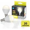 Aigostar Lampadine LED G45 E14 11W 1060lm 4000K Naturale 20 Pezzi