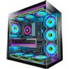 HYXN H1 ATX PC Case Preinstallato con 7 ventole PWM ARGB doppia camera Mid Tower Case
