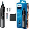 Philips Nose Trimmer Serie 3000 Rifinitore per Peli di Naso Orecchie e Sopracciglia