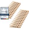 VonBueren 24 mollette in legno grandi | 7 cm | fermagli per calendari dell'Avven