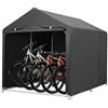 GarveeHome Tenda ripostiglio per biciclette, resistente garage per 3-4 biciclette, impermeabile e resistente ai raggi UV, tenda da auto 420D per biciclette, moto e attrezzi