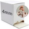KMINA Feltro Adesivo Podologico in Rotolo 4 mm, 3 m x 10 cm, Semirigido | Ritagliabile, in Lana e Viscosa per Scarico della Pressione del Piede, Monouso, Morbido al Tatto, Collante Acrilico, Bianco
