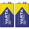 Varta Industrial Pro Batterie 9V Alcaline 2 pezzi 580mAh