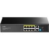CUDY GS1010PE Switch Gigabit Ethernet 8 Porte 10/100/1000 PoE Nero Metallo