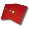 VASSOIO GRANDE _ MONETE ACCENDINI OROLOGI _ FLOCCATO ROSSO _ 6 - 10 - 15 CASELLE