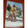 A. CIRIELLO TAVOLA ORIGINAL ART Bozzetto film "APACHE" 1976 olio su tavola 55x40