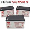 YUASA 3 Batterie yuasa npw36-12 sostituzione per Legrand Daker dk 1kva 310050 310070