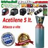WELDITALIA BOMBOLA ACETILENE DA 5 LT. ATTACCO A STAFFA PIENA