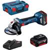 BOSCH Smerigliatrice Angolare Batteria GWS 18V-7 c/ 2 Batterie 4.0Ah Caricabatte